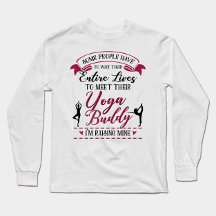 Yoga Mom Daughter Matching Gifts Long Sleeve T-Shirt